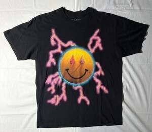 J Balvin Jose Tour 2022 Lightning Smiley Face T-Shirt Black XL